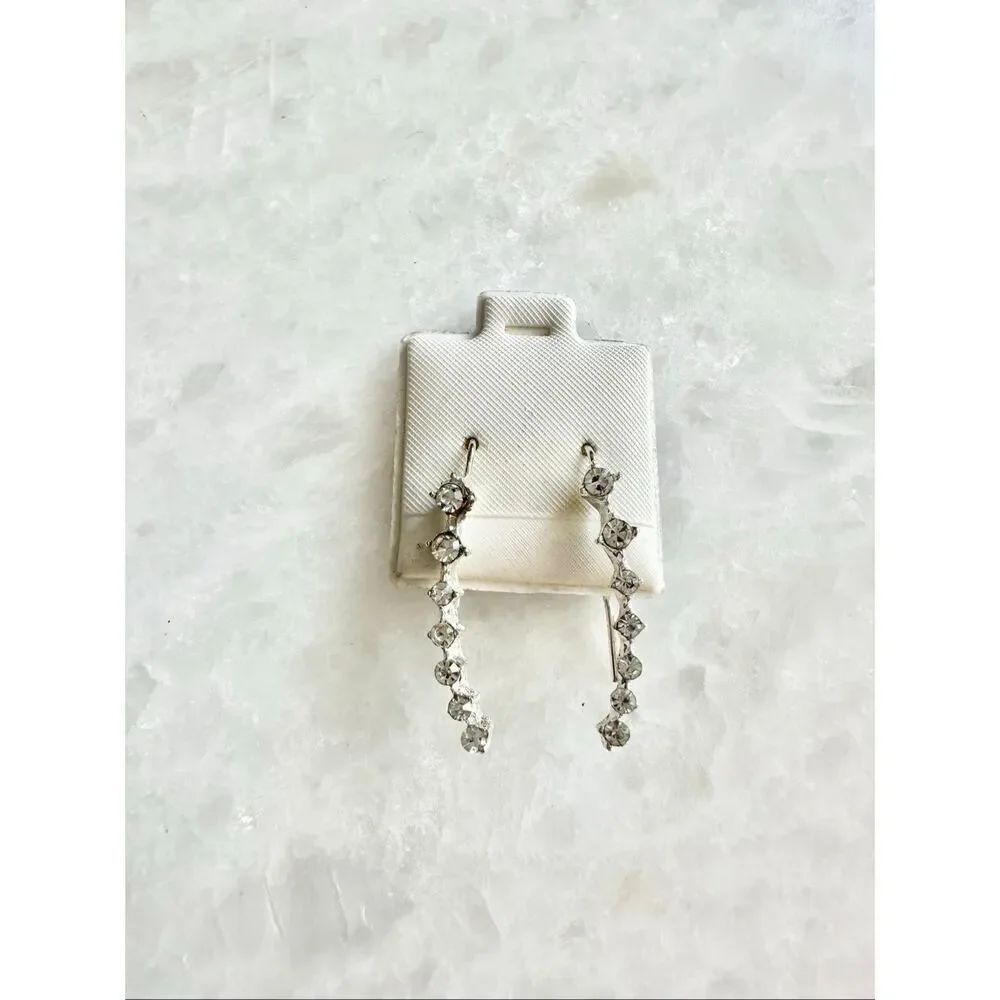 Cubic zirconia dangle earrings